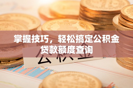 潮阳掌握技巧，轻松搞定公积金贷款额度查询