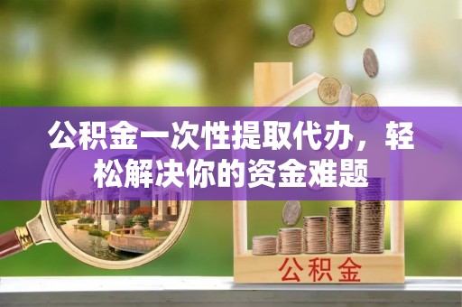 潮阳公积金一次性提取代办，轻松解决你的资金难题